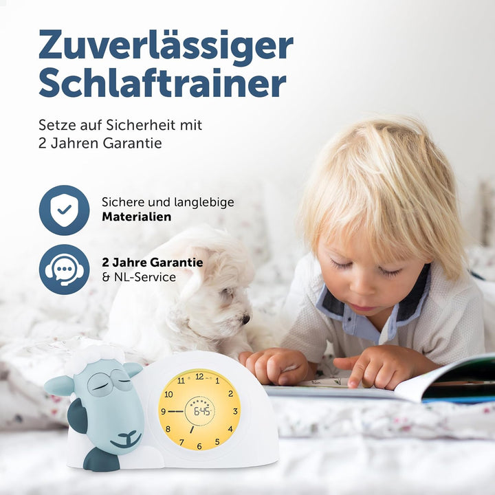 ZAZU Sam The Lamb Uhr – Schlafcoach Uhr und Nachtlicht für Kinder | Bringt Ihrem Kind mit visuellen