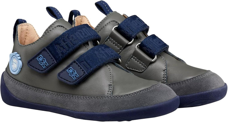 Affenzahn Barfussschuh Leder Buddy mit Klettverschluss Weich rutschfest Flexibel Reflektierend für J