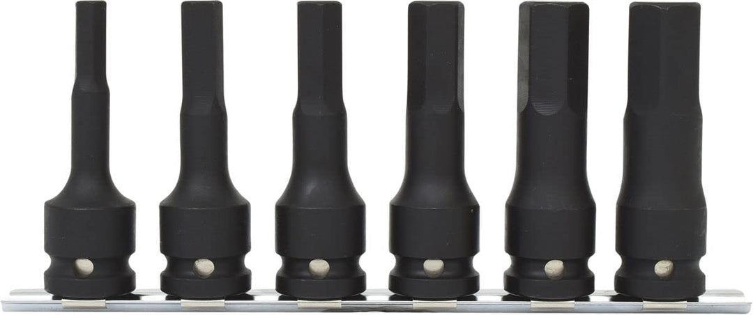 KS Tools 515.1104 1/2" Kraft-Bit-Stecknuss-Satz, lang, 6-tlg.