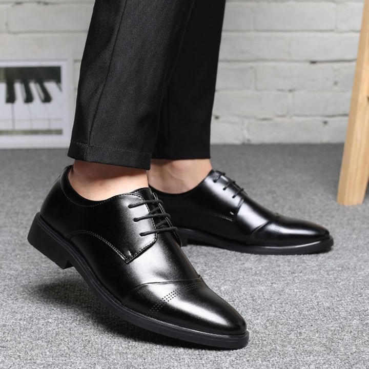 Anzugschuhe Herren Oxford Derby Schuhe Brogues Lederschuhe Hochzeitsschuhe Schnürhalbschuhe Klassisc