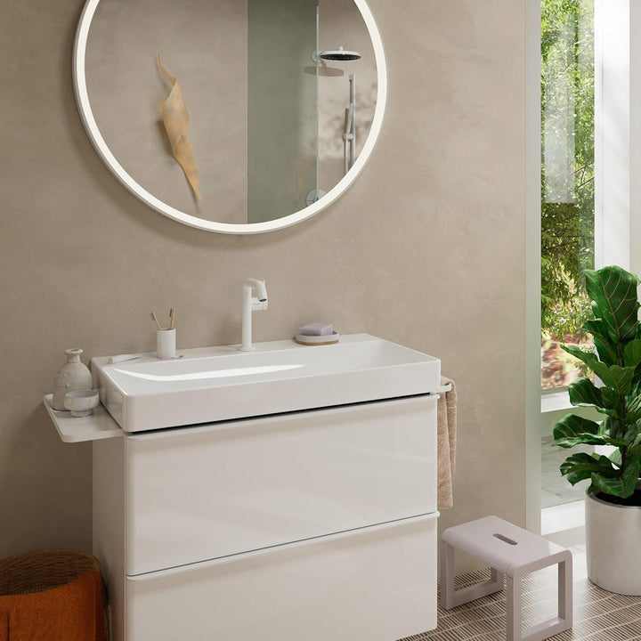 hansgrohe Tecturis S Fine - Waschtischarmatur mit Push-Open Ablauf, energiesparend (CoolStart), Wass