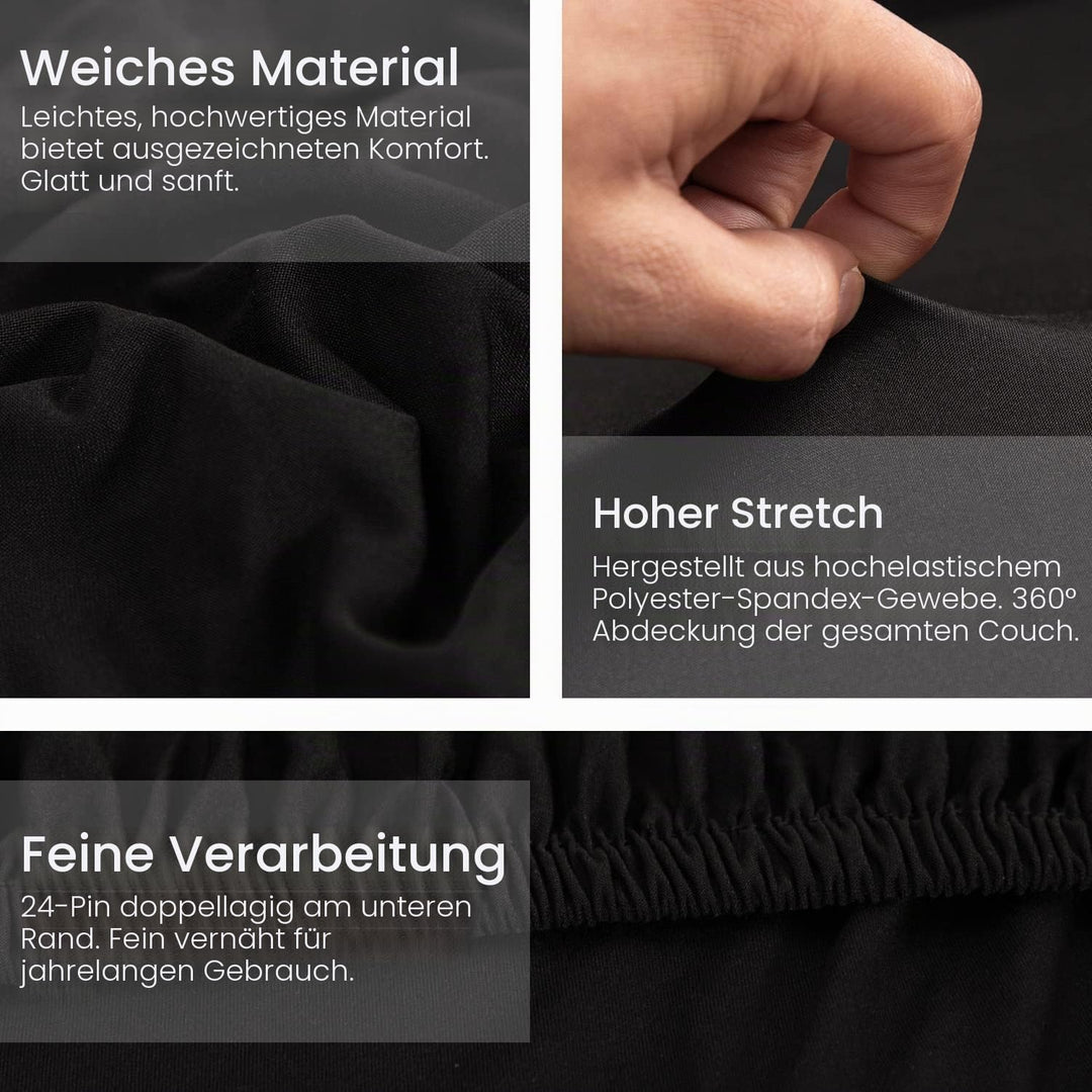 ShowyLive Sofa Überzug Ecksofa L Form Couch Überzug 2er Set Elastische Stretch mit 2 Stück Kissenbez