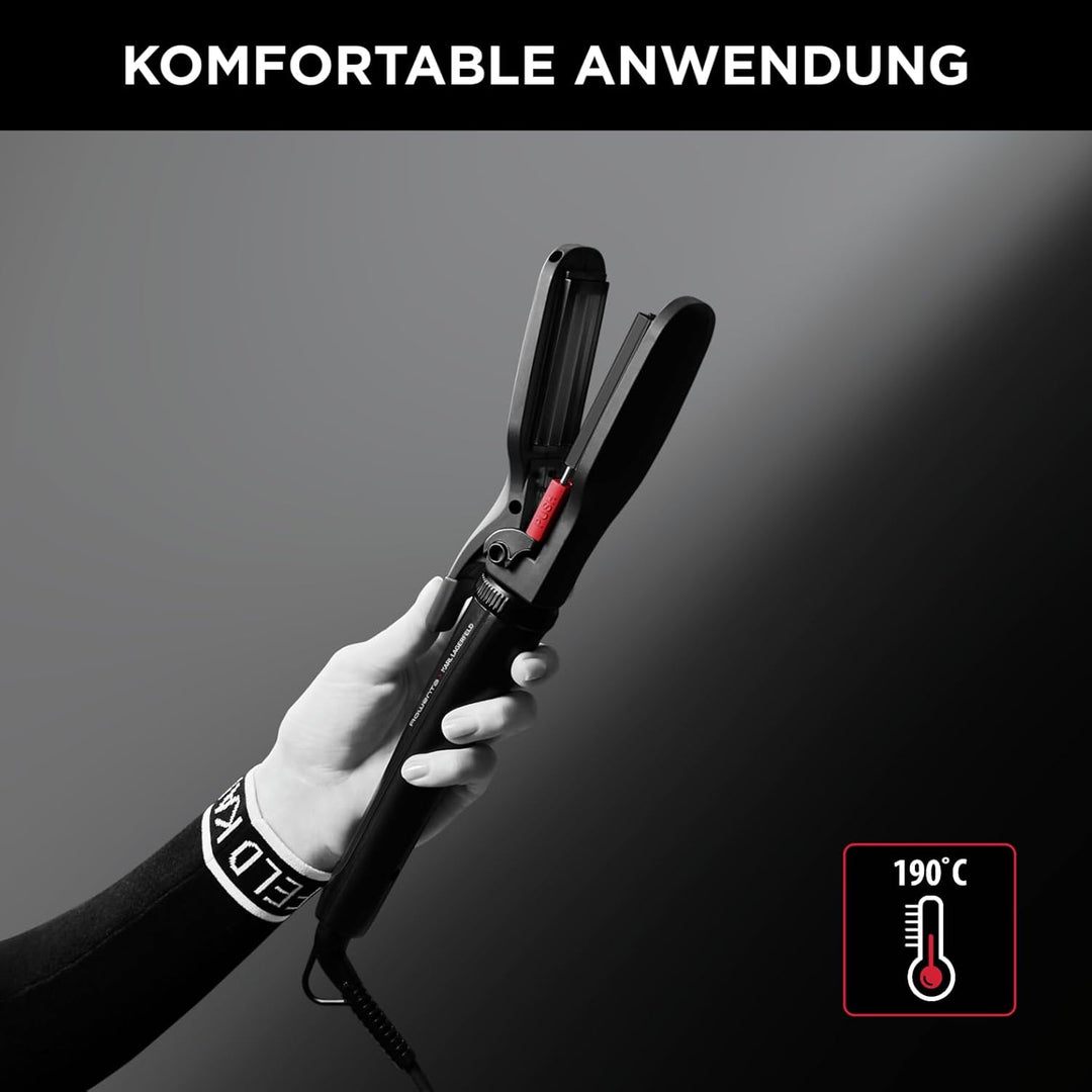 Rowenta x Karl Lagerfeld Looks Infinitos 9 in 1 CF422L- Haarglätter und Lockenstab, Lockenstab, heis