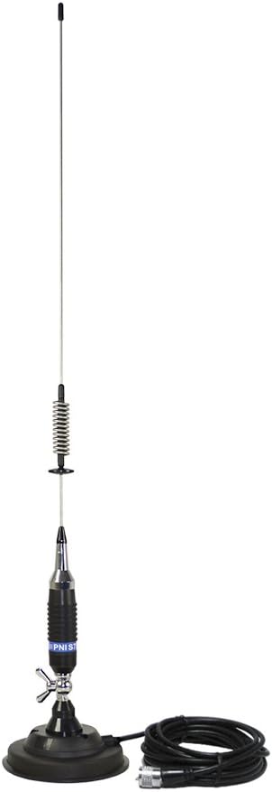 CB-Antenne PNI S75 Schraub-Schmetterlingshalterung, 125 mm Magnetfuss inklusive, 76 cm, 4 m RG58-Kab