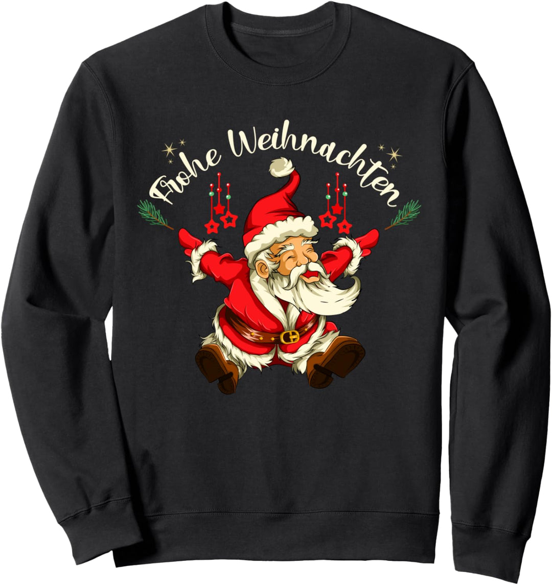 Lustiger Weihnachtsmann Santa Claus Frohe Weihnachten Sweatshirt