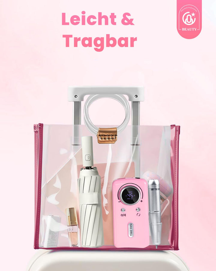 CozyZen Kabellose Nagelfeile Professionell: 45000 U/min Wiederaufladbare Elektrische Nagelfeile Set,