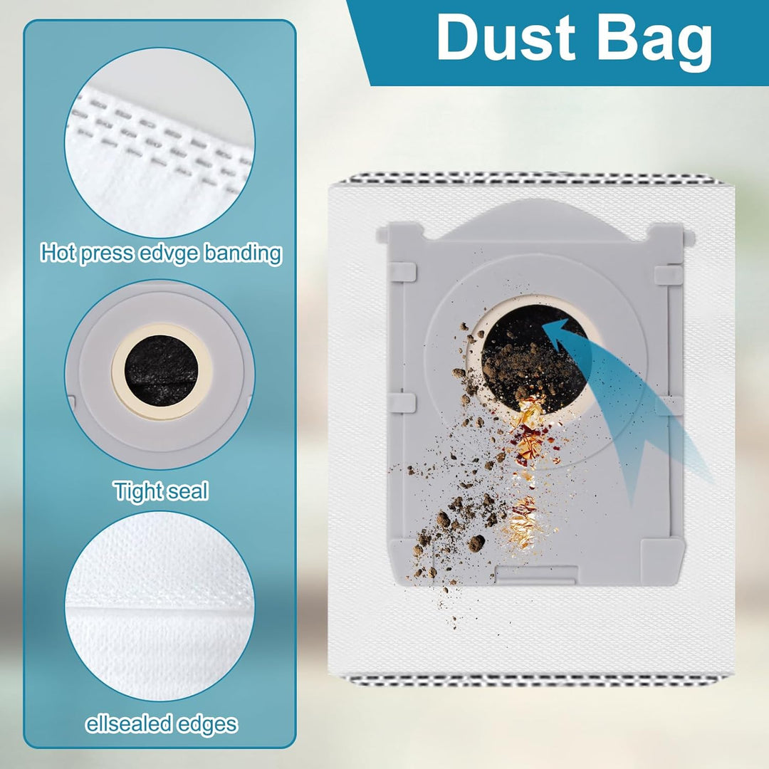 Zubehörset für ECOVACS DEEBOT MINI Saugroboter Ersatzteile, 1 Hauptbürste, 4 Seitenbürsten, 4 Filter