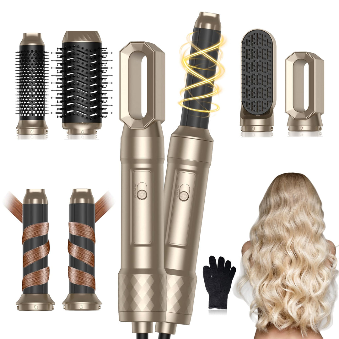 UKLISS Hairstyler 6 in 1 Airbrush Haarstyler | Pro Air Styler Set - 1000W Rundbürstenföhn, Air Curle