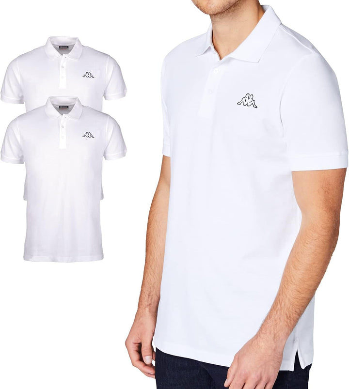 Kappa Herren Polo Shirt VENIST im 2er Pack in M - 5XL | Polo-Hemd mit Logodruck | Basic Poloshirts f