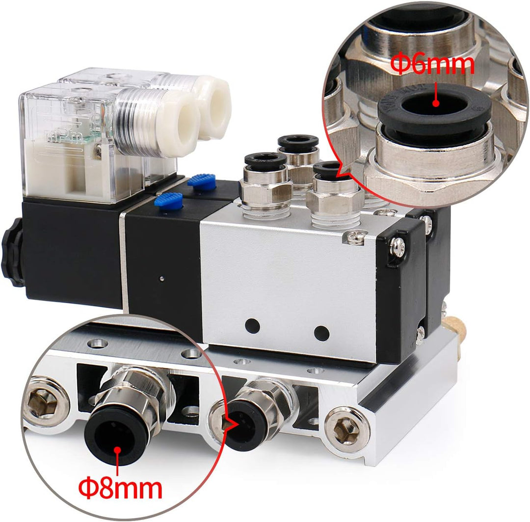 Heschen Elektrisches pneumatisches Doppel-Magnetventil, 4V210-08, AC24V, PT1/4-Zoll-Anschluss, 5-Weg