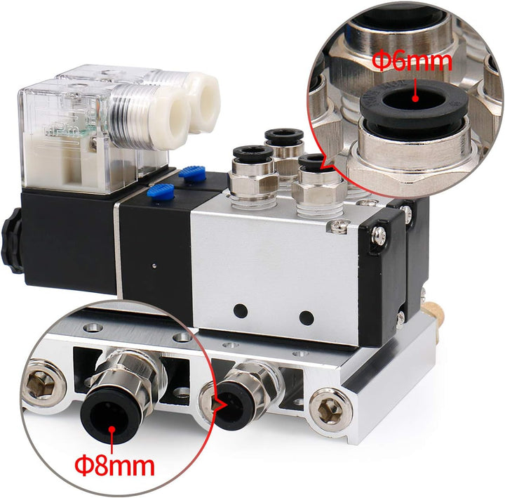 Heschen Elektrisches pneumatisches Doppel-Magnetventil, 4V210-08, AC24V, PT1/4-Zoll-Anschluss, 5-Weg