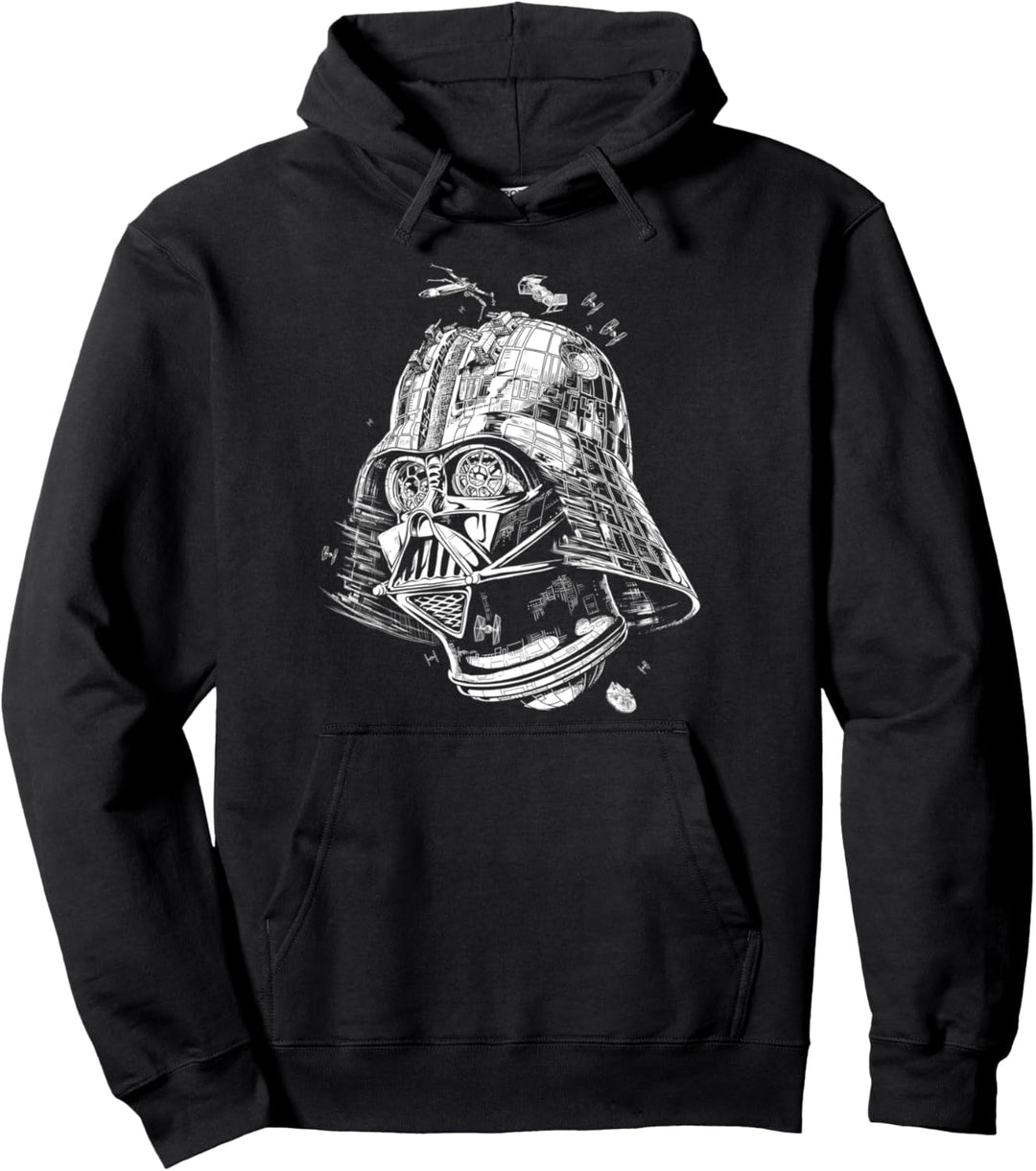 Star Wars Death Star As Darth Vader Poster Pullover Hoodie