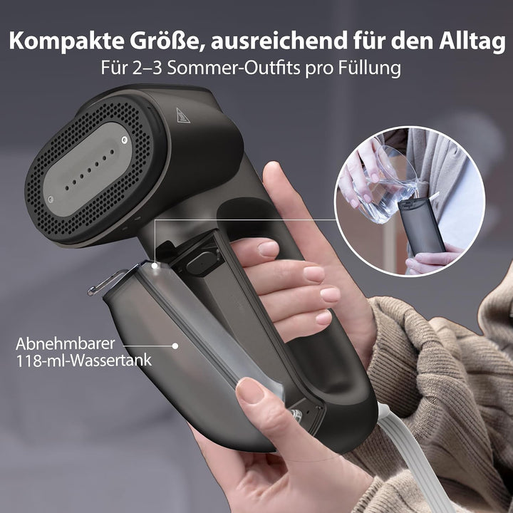 Neakasa Magic 1 Steamer Dampfglätter mit Saugfunktion, tragbarer Reisedampfglätter, 2300 Pa Saugleis