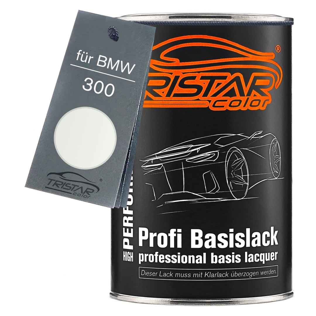 TRISTARcolor Autolack Dose spritzfertig für BMW 300 Alpinweiss III/Alpine White 3 Basislack 1,0 Lite