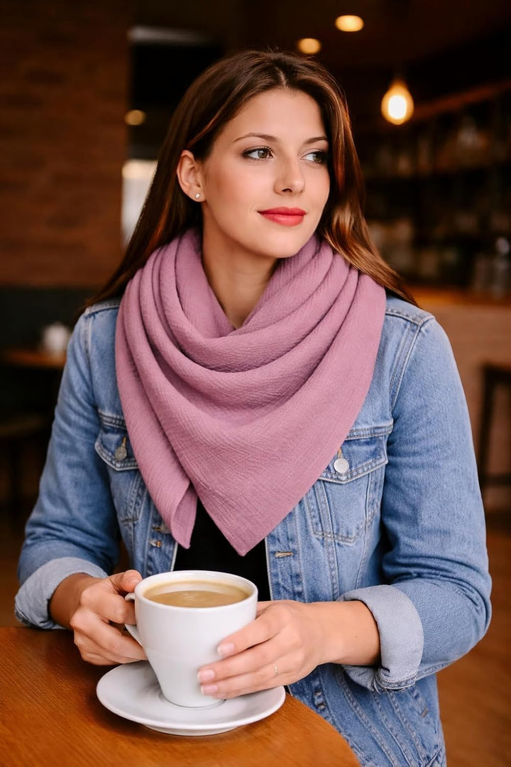 XXL Musselintuch für Damen und Herren (Altrosa), Altrosa