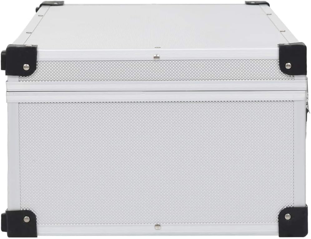 vidaXL CD Koffer für 80 CDs mit 2 Schlüsseln DJ Case Box Alukoffer Aufbewahrungsbox Transportbox Sor