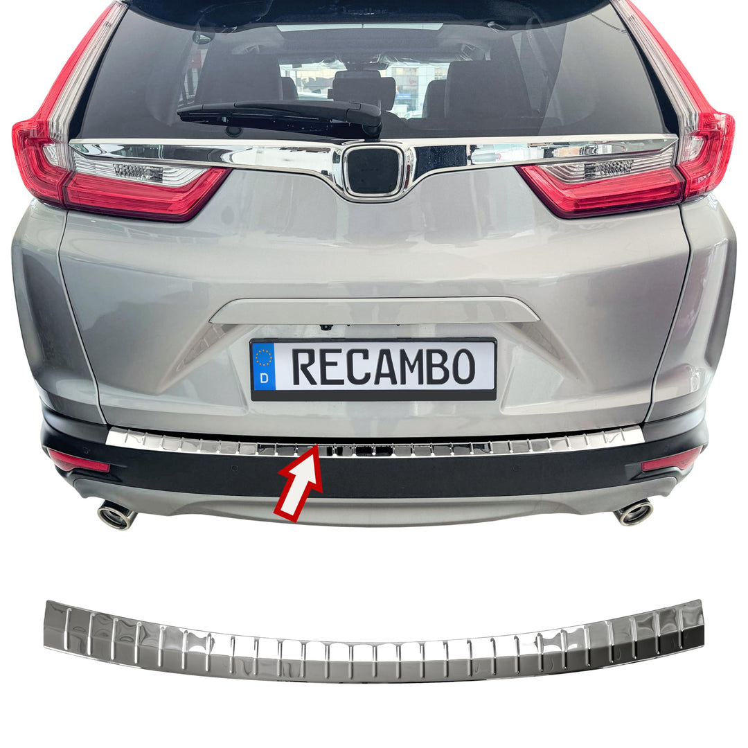 RECAMBO Ladekantenschutz Edelstahl kompatibel für Honda CR-V 5 | Typ RT RW | BJ 2016-2023 - Hochglan