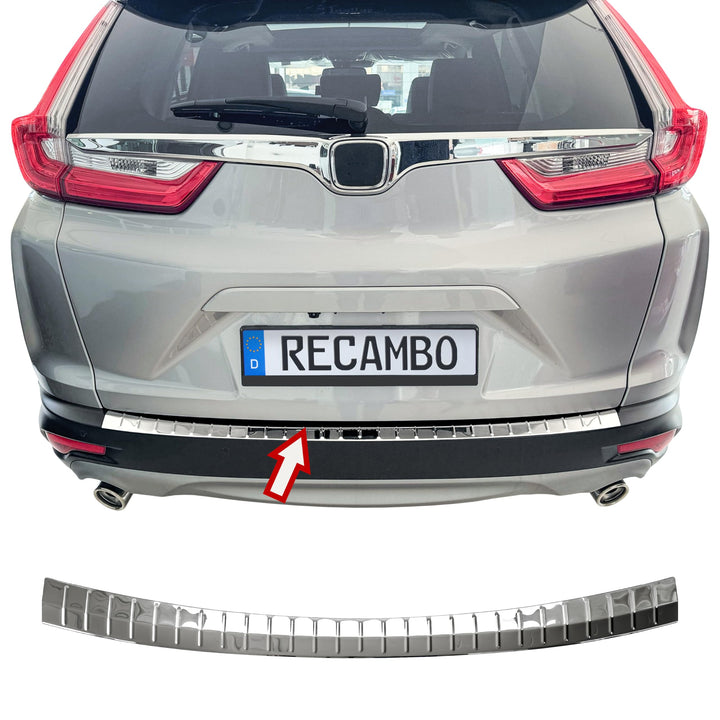 RECAMBO Ladekantenschutz Edelstahl kompatibel für Honda CR-V 5 | Typ RT RW | BJ 2016-2023 - Hochglan