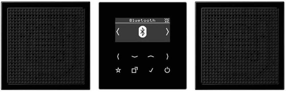 Jung Smart Radio DAB+ DABLS2BTSW Bluetooth-Set Stereo Radio 4011377172739 Schwarz mit 2 Lautsprecher