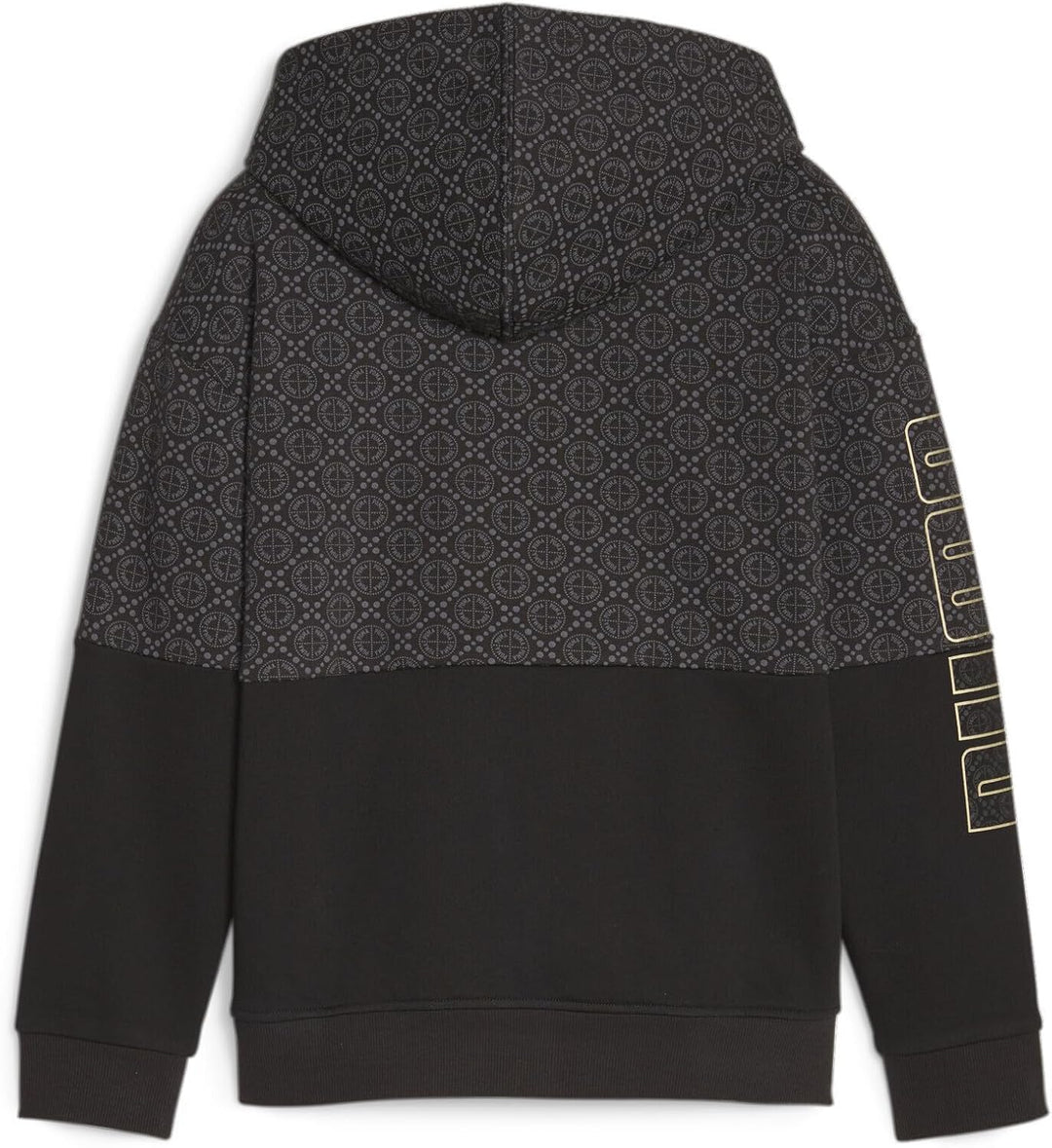 PUMA Mädchen Power Logo Love Colorblock Hoodie G Schweiss 128 Puma Schwarz, 128 Puma Schwarz