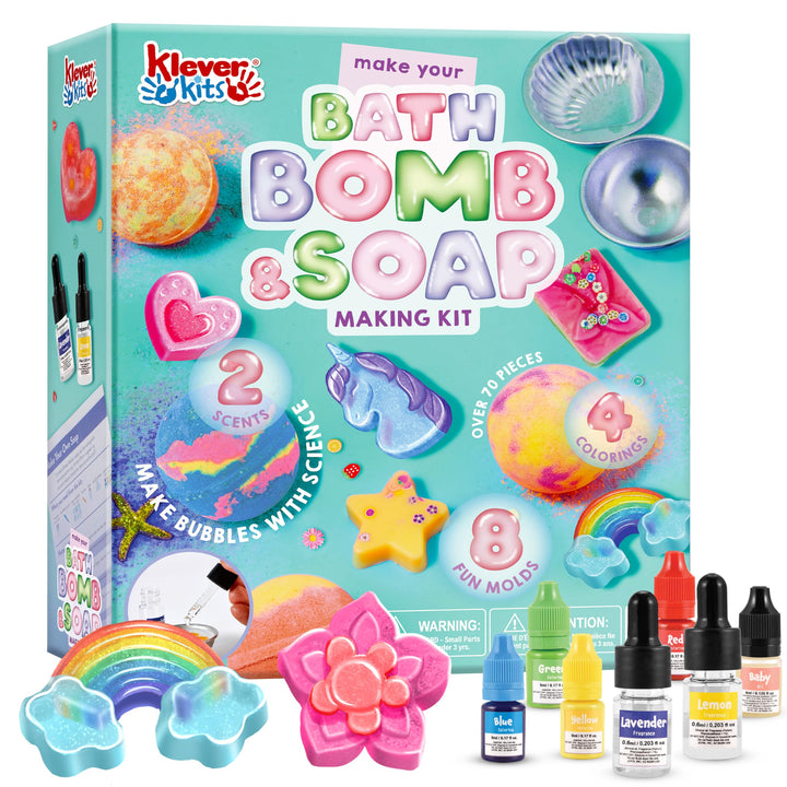 Klever Kits DIY Seife Selber Machen Set Kinder 6+ Jahre,Make Your Einhorn Seifenherstellung,STEM-Wis