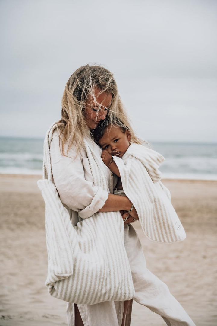 Koeka Wickeltasche - Mom Bag - Windeltasche - Grosse Kapazität - Playa - Frottee - Bio-baumwolle - B