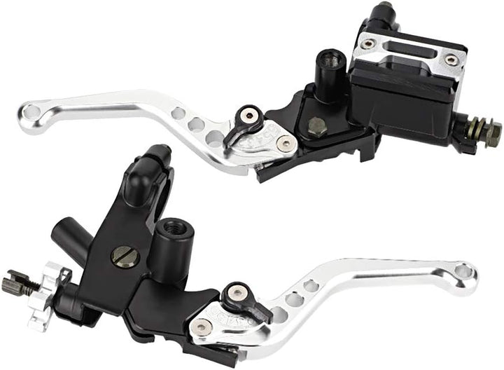 Qiilu 1 Paar Universal-Brems- und Kupplunghebel für Motorräder mit 7/8-Zoll-Lenker (22 mm), für Haup