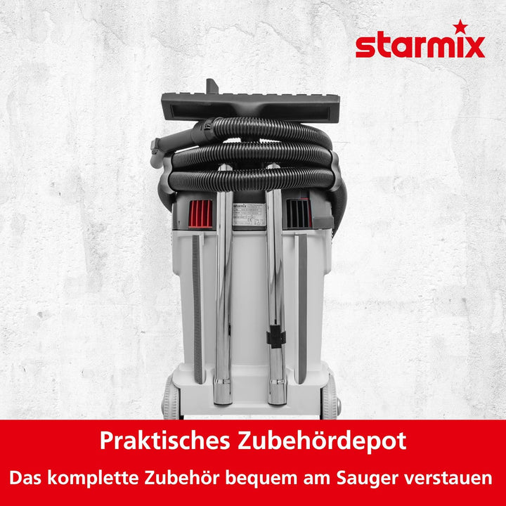 Starmix Nass-Trockensauger Energetic APDH-1430 (Sauger mit max. 1.400 Watt, 220 mbar, 30-l-Behälter,
