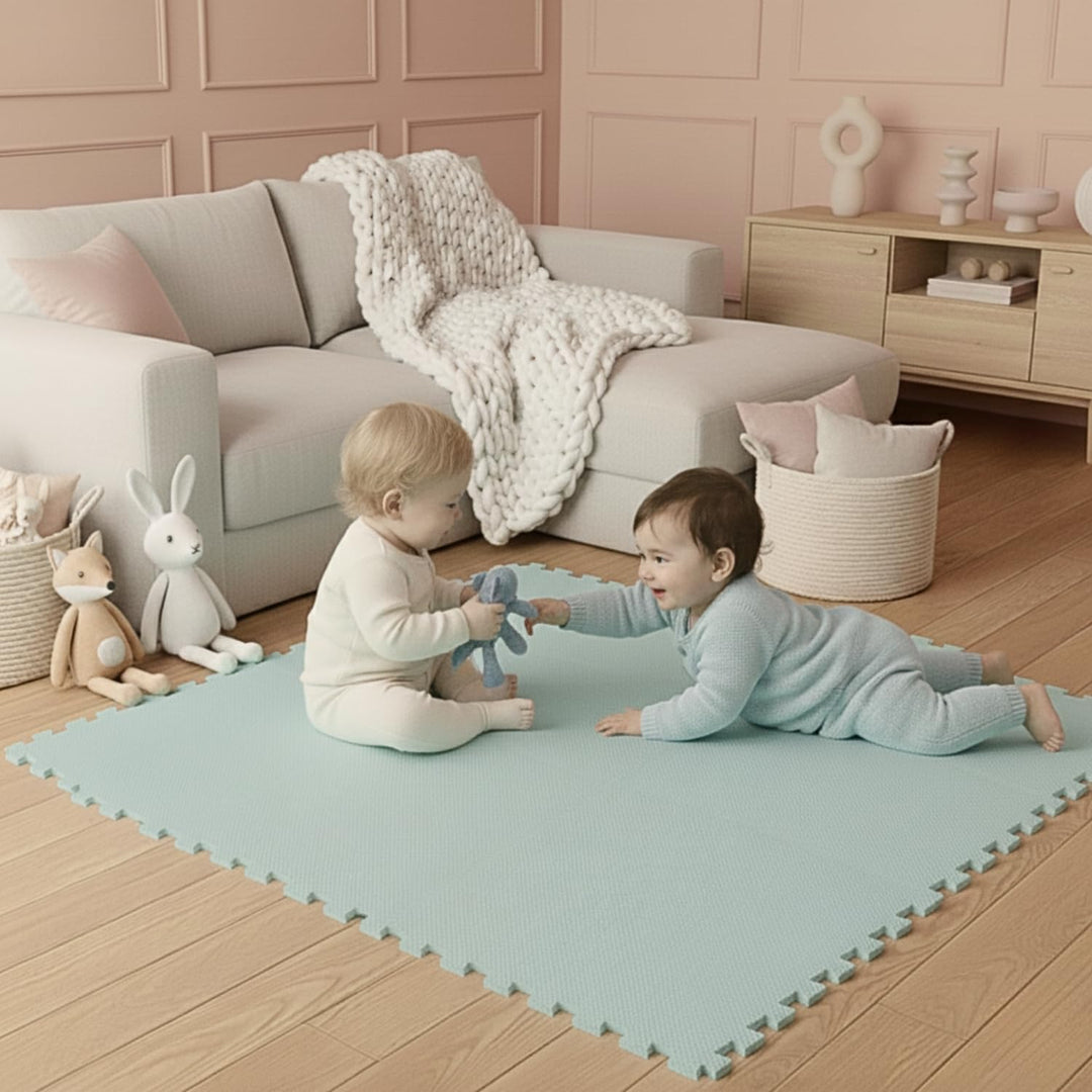 LittleTom 9 Teile Spielmatte Baby Puzzlematte ab Null - 30x30 Krabbelmatte Baby - Spielmatte Kinder