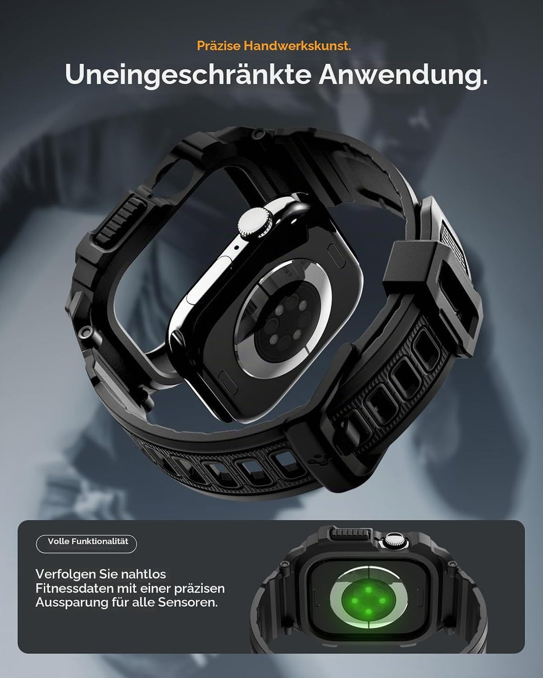 Spigen Rugged Armor Pro 2 Hülle mit Armband Kompatibel mit Apple Watch 11/10 42mm (2025/2024) - Matt