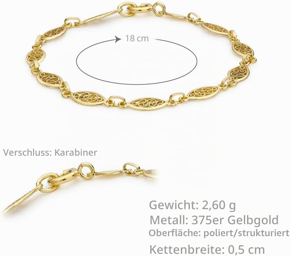 Carissima Gold Damen - Armband 375 Rundschliff Diamant 1.20.6892