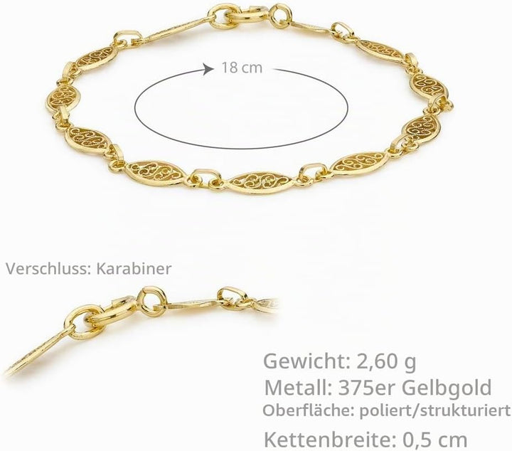 Carissima Gold Damen - Armband 375 Rundschliff Diamant 1.20.6892