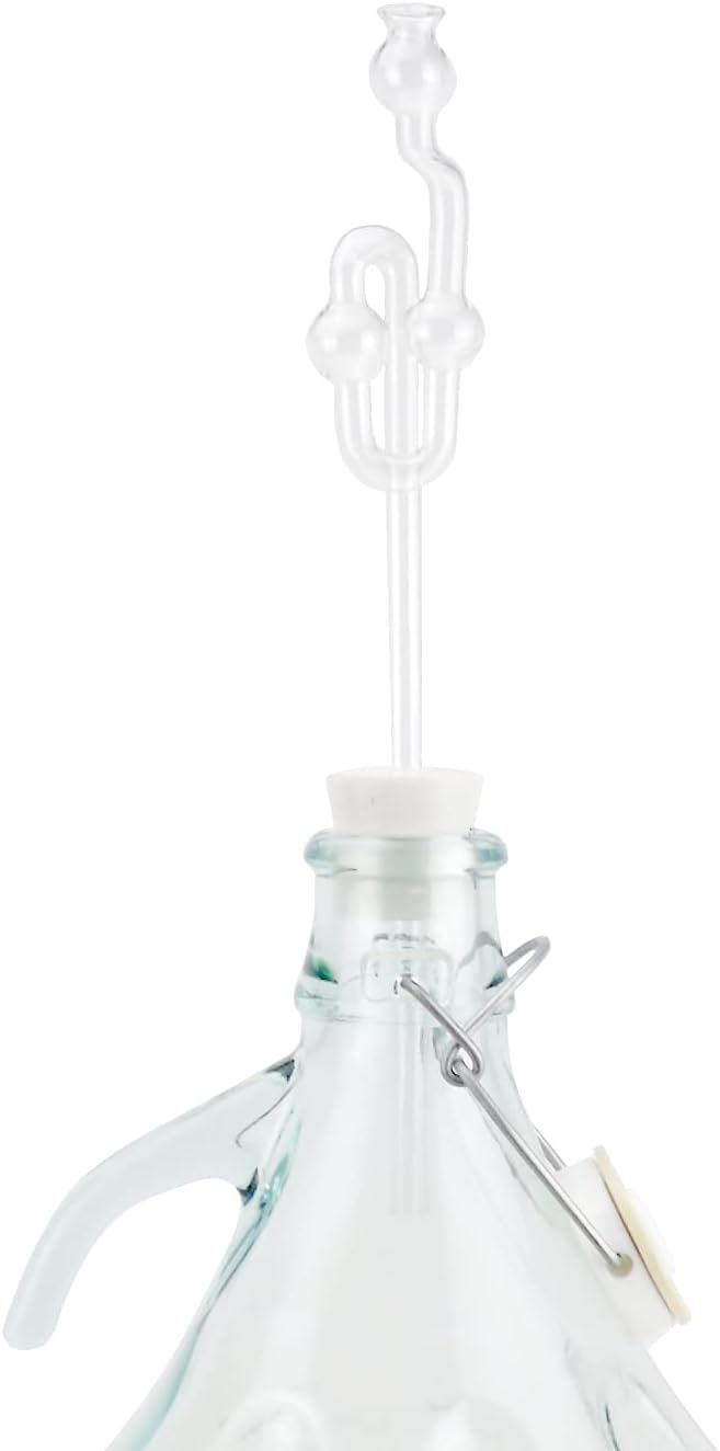 5L Bügelflaschen Weinballon Bügelverschluss Flasche + Stopfen + Gärröhrchen (2), 2
