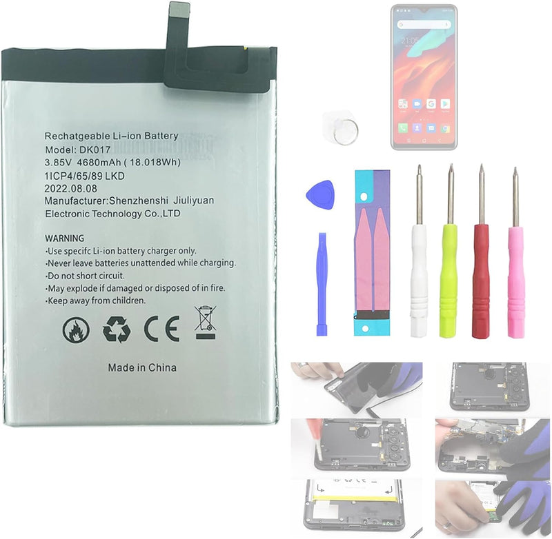 Aousavo DK017 ersatz akku Kompatibel mit Blackview A80 Pro DK017 mit Free ersatz kit