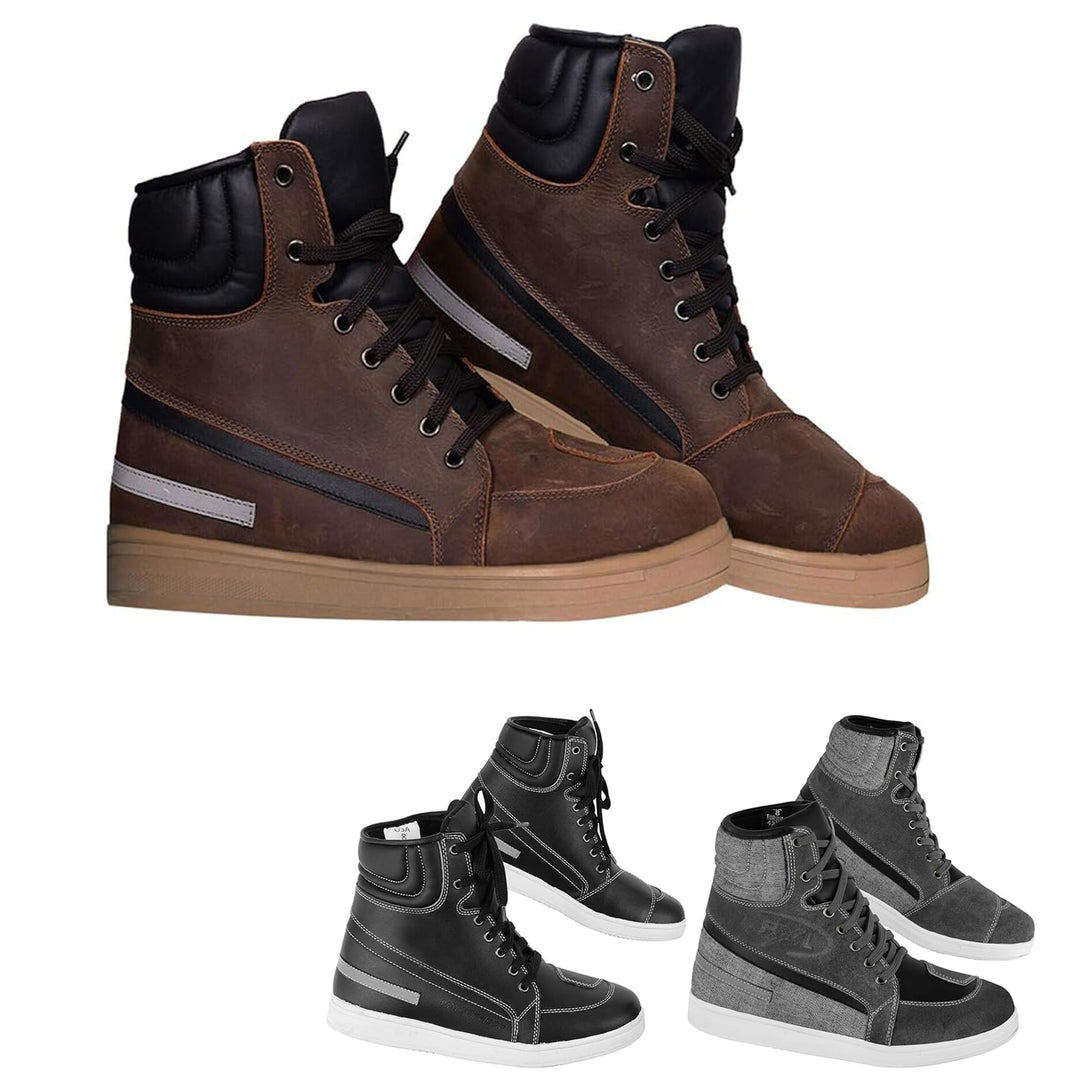 Wasserdichte Motorradstiefel für die Stadt, lässig, für Herren, rutschfest, Motorradschuhe, CE EN [1
