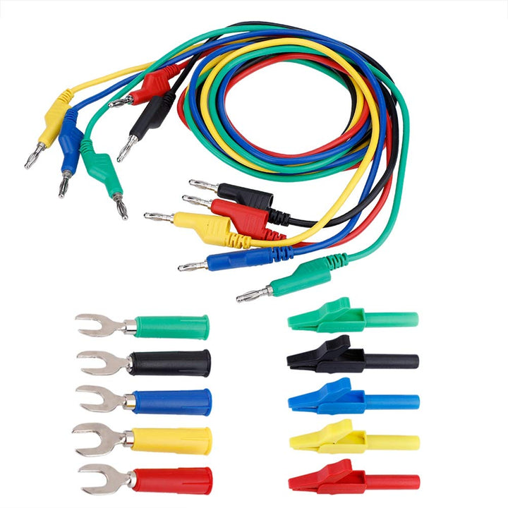 Testleitungssatz, 4 mm Bananen-Bananenstecker-Testleitungssatz für Multimeter-Krokodilklemmen und U-