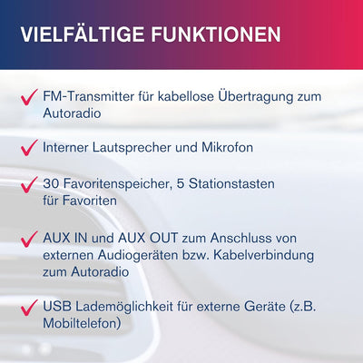 Albrecht DR 57 Adapter zum Aufrüsten von Auto-Radios, 27257, FM-Transmitter für DAB+ Sender und Blue