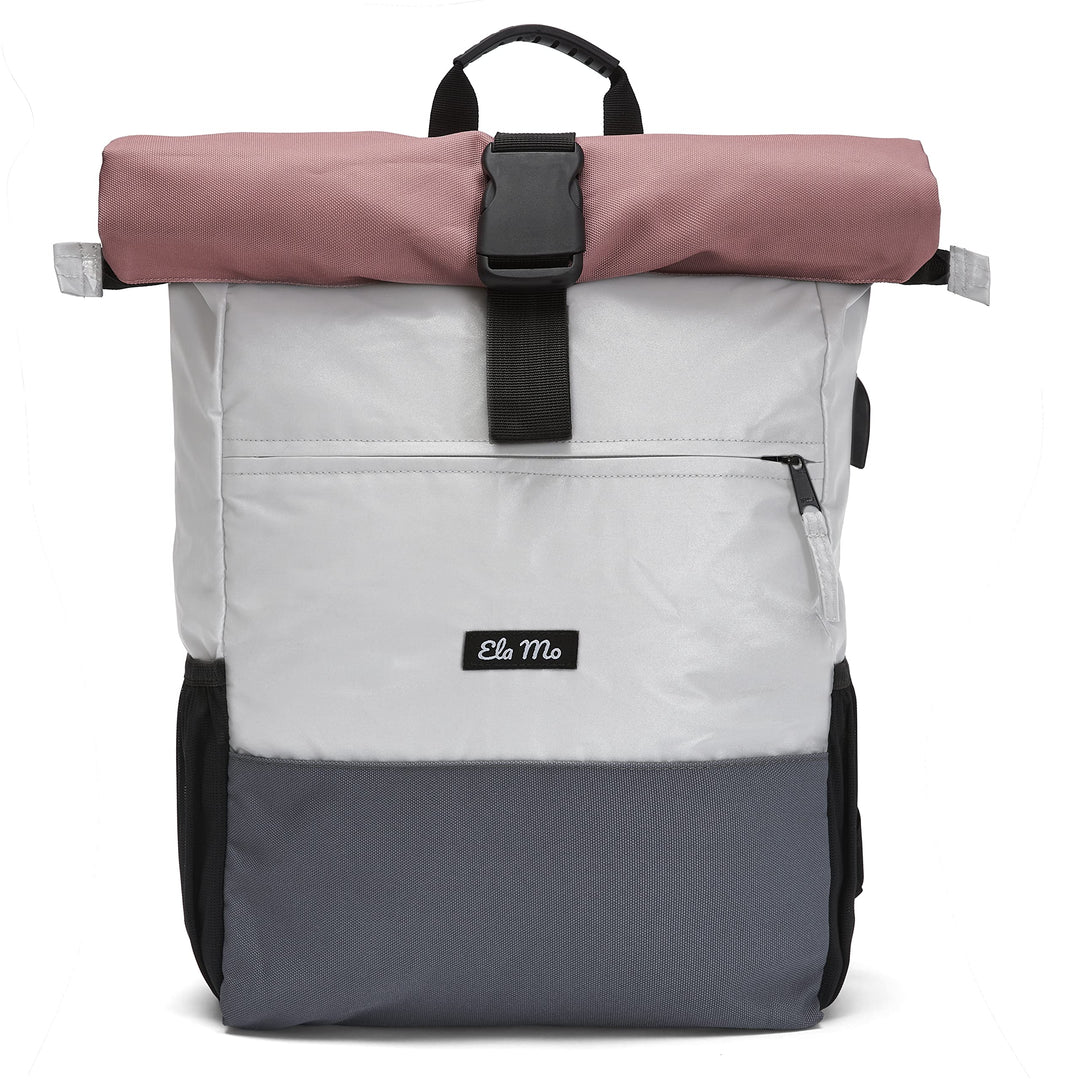 Ela Mo Rucksack Damen Schön, Komfortabel und Durchdacht 18 L (Night Edition - Peach), Night Edition
