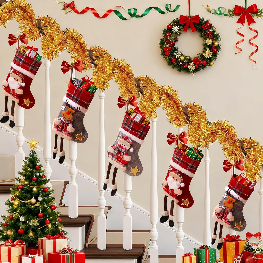 Nikolausstrumpf 3 Stück Weihnachtsstrümpf Hängende, Personalisiert Weihnachtssocken, Nikolausstiefel