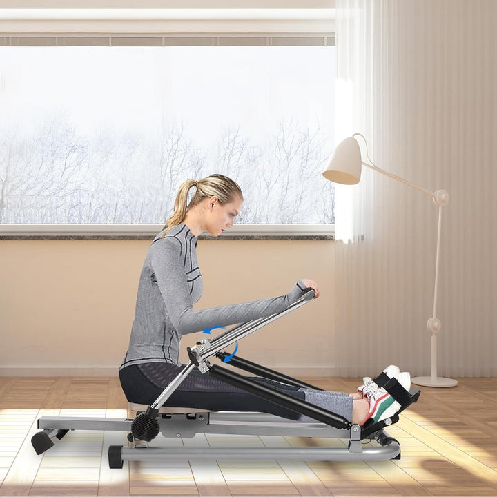 Rudergerät mit LCD Monitor, Klappbar Rudermaschine 106cm×66cm×10cm, Justierbare Rudermaschine mit We