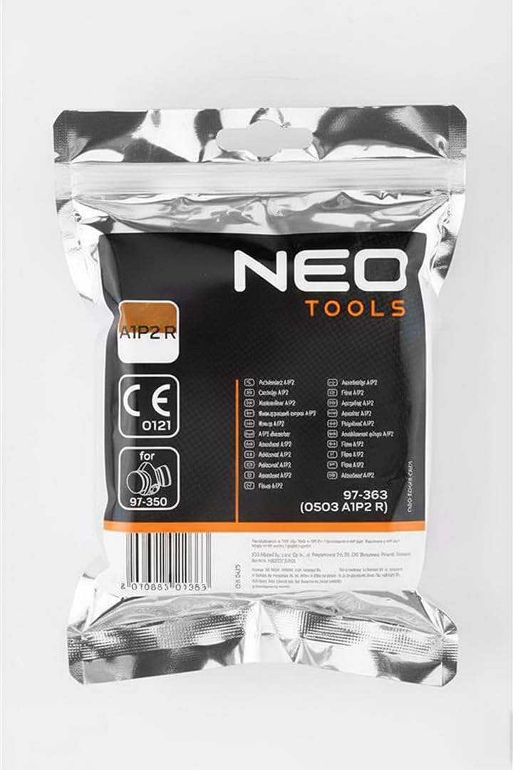 NEO TOOLS A1P2 Kombifilter R, Wiederverwendbar, Organische Dämpfe & Staubschutz 10xNDS, Für 97-350 H