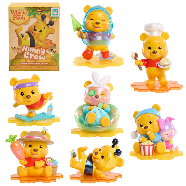 Disney Winnie The Pooh Happy HAUL Hunny Crew Designer-Figuren, Überraschungs-Sammelfigur im Blind-Pa