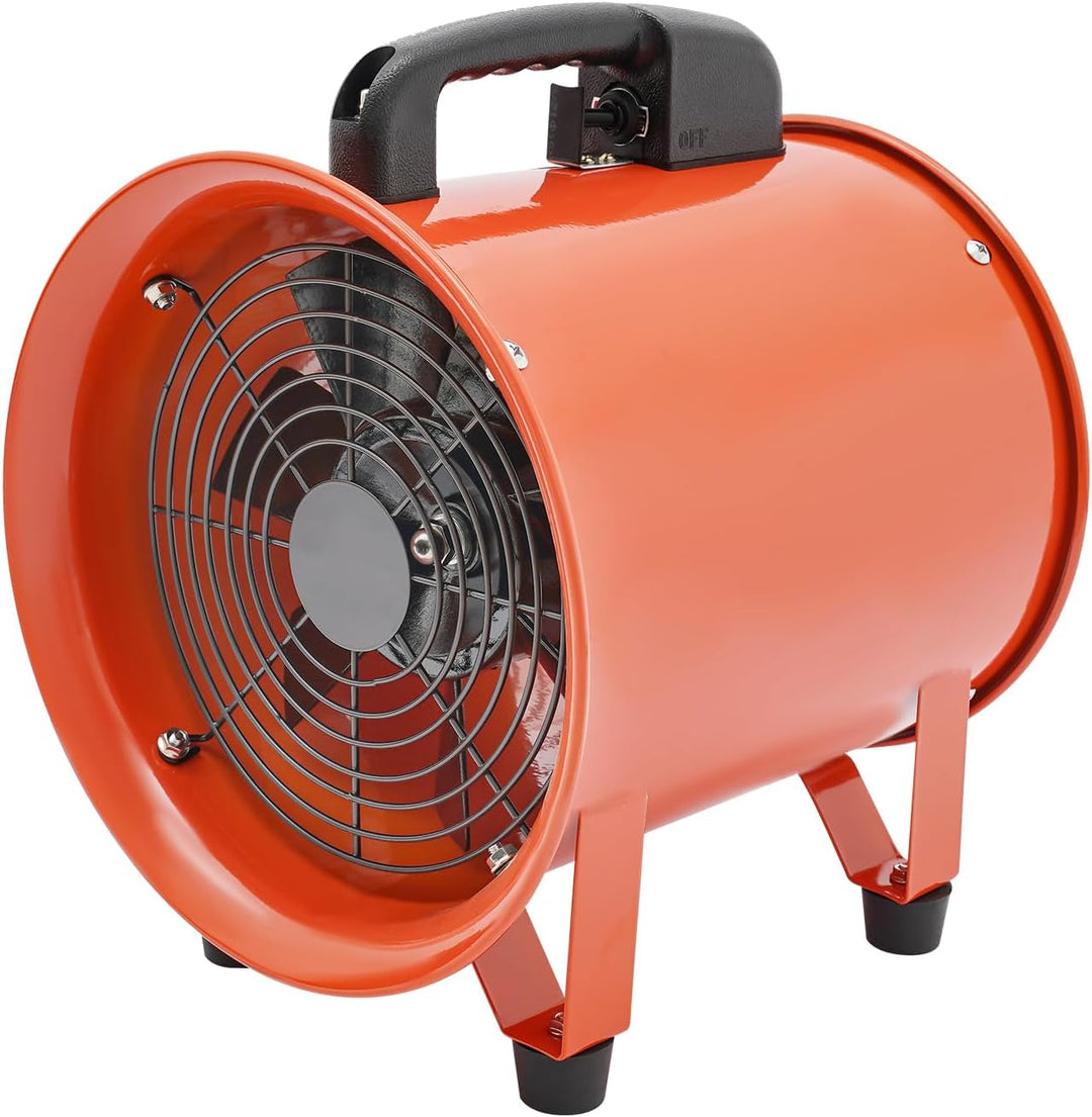 250mm Bauventilator 2580m³/h Industrieventilator Baugebläse mit 10M Schlauch Axialgebläse 2800/3300r