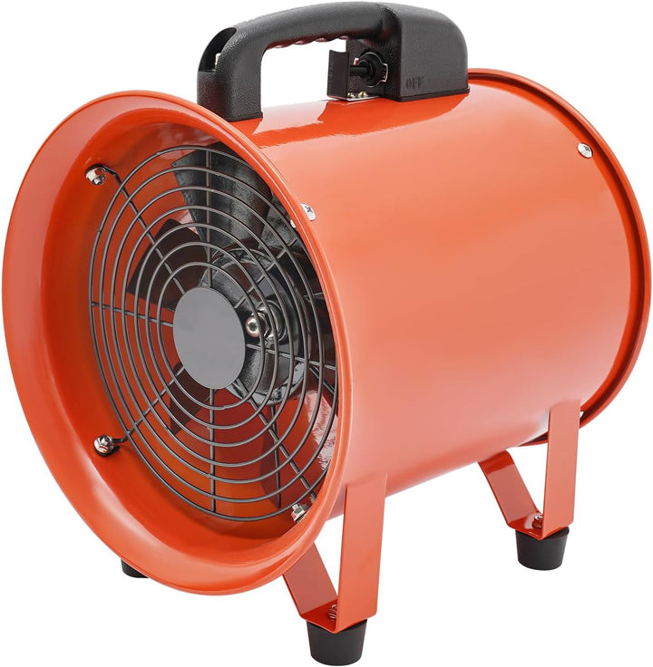 250mm Bauventilator 2580m³/h Industrieventilator Baugebläse mit 10M Schlauch Axialgebläse 2800/3300r