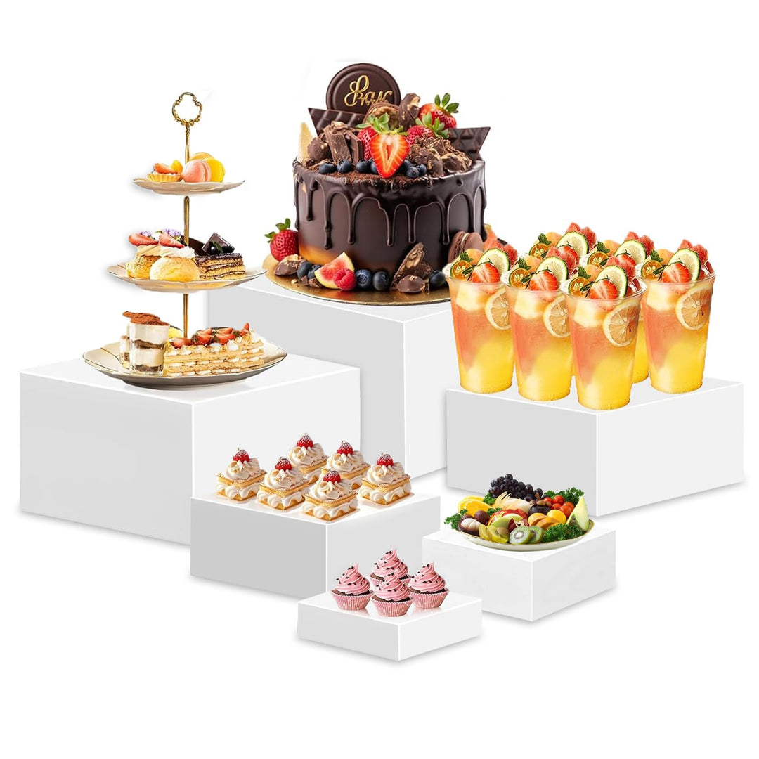 Buffet Ständer, 6 Stück 3 4 5 6 7 8 Zoll Acryl Risers Sockel Podest Deko Erhöhungen Tortenständer Pr