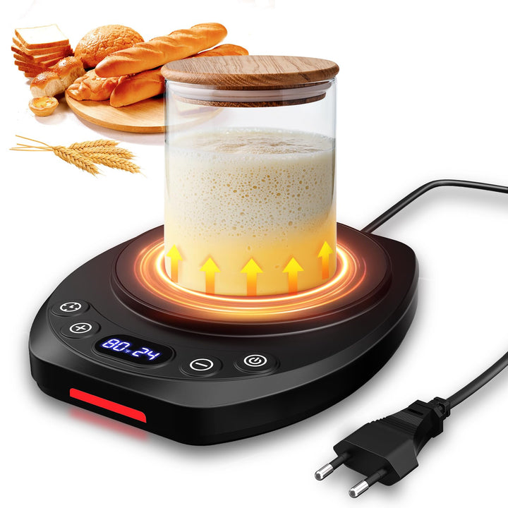 MQUPIN Sauerteig Starter Warmer,Brotbacken werkzeuge 21-49°C,Präzise Temperaturregelung 1°C, 24-Stun