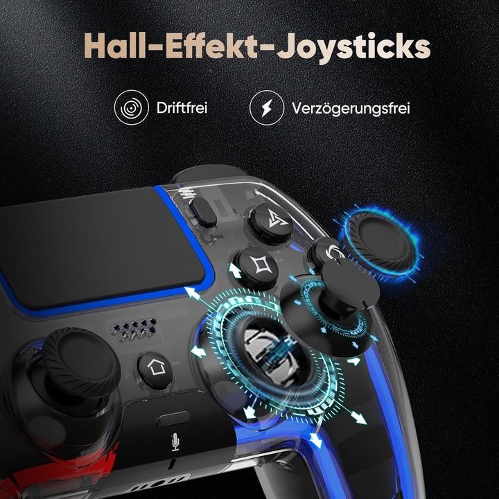 BETMI Wireless Controller für PS5, Pro/Slim/MAC/Steam Deck/PC, Hall-Effekt-Joystick, Doppelvibration