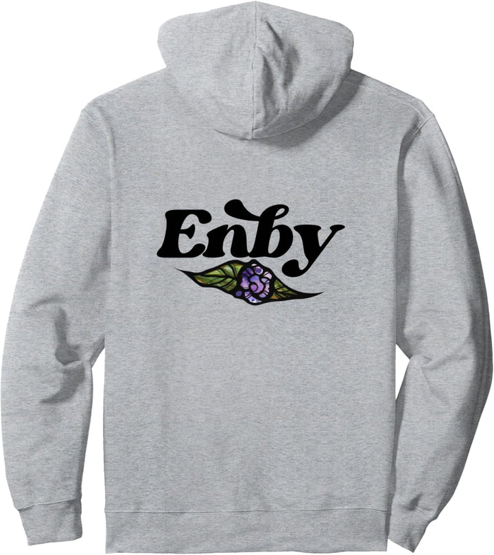 Nichtbinäres florales Kunstwerk Enby Pullover Hoodie