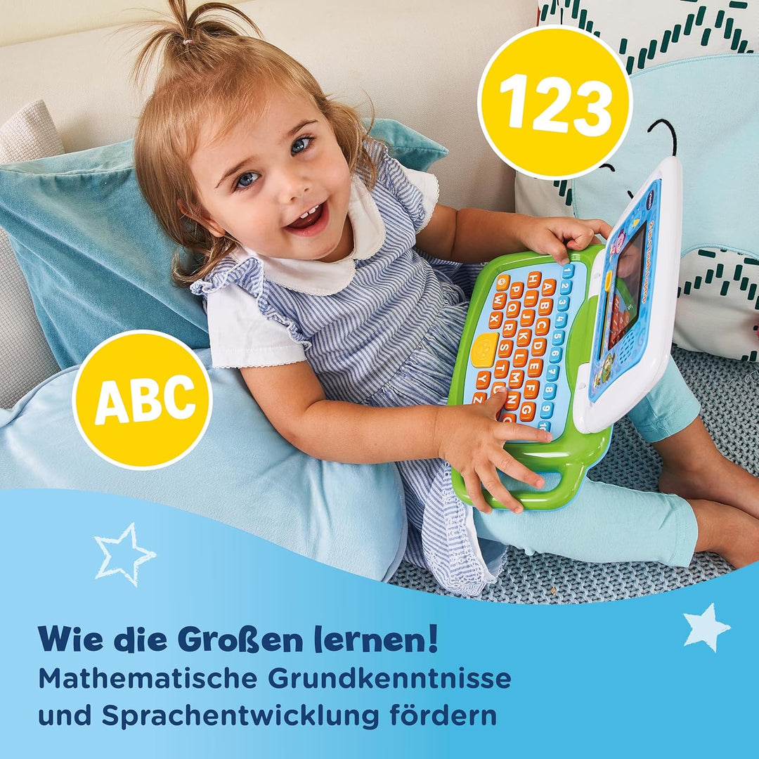 VTech 2-in-1 Touch-Laptop – Lerncomputer und Touch-Tablet zum Lernen von Buchstaben und Zahlen – Für