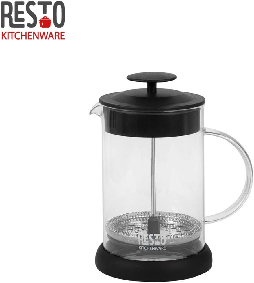 RESTO 90502 French Press System Tee/Kaffeebereiter aus hitzebeständigem Borsilikatglas mit Glasgriff
